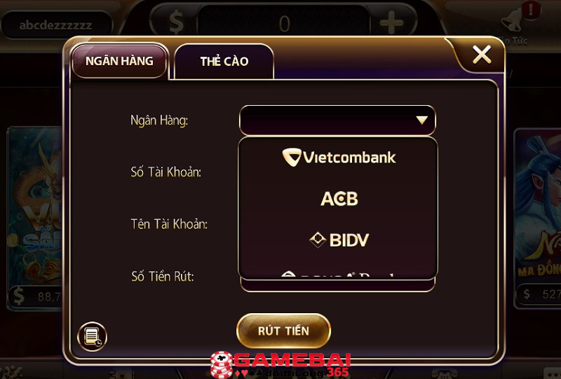 Game bài online uy tín hỗ trợ người chơi rút tiền mặt cực nhanh